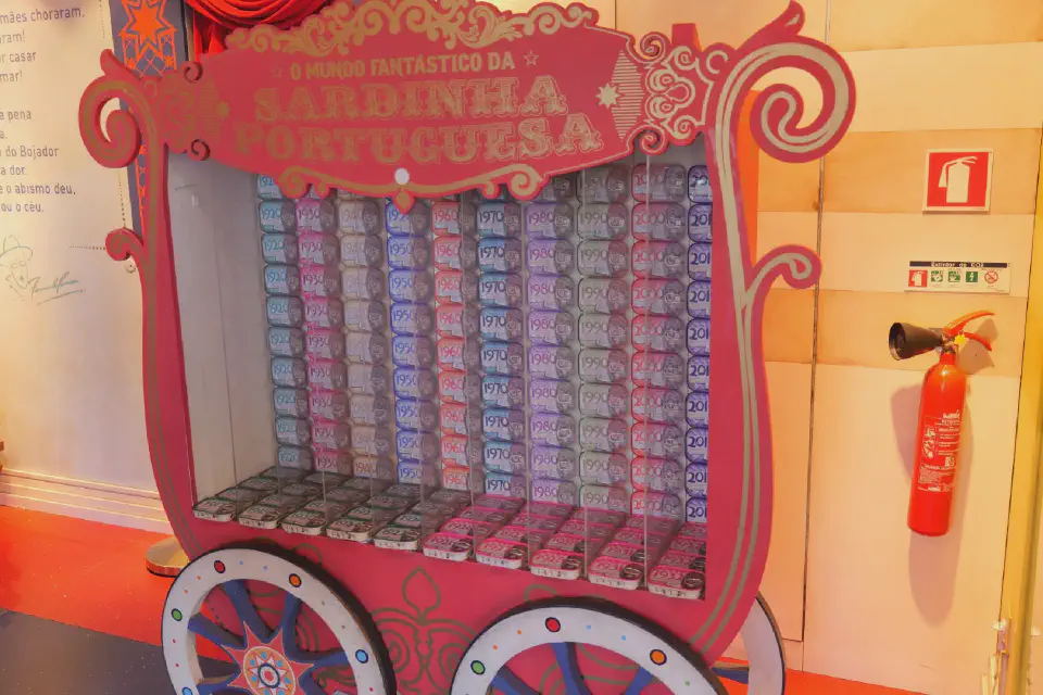 Das 'Wunderland der portugiesischen Sardine' - bunt gestaltete Dosen in allen Jahrgängen, ein kurioses und typisches Souvenir aus Lissabon.