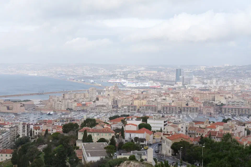 Blick auf die Stadt Marseille.