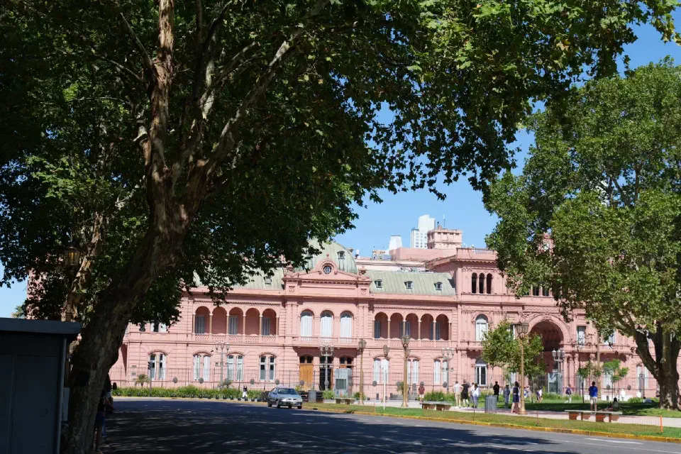 Die berühmte Casa Rosada am Plaza de Mayo.