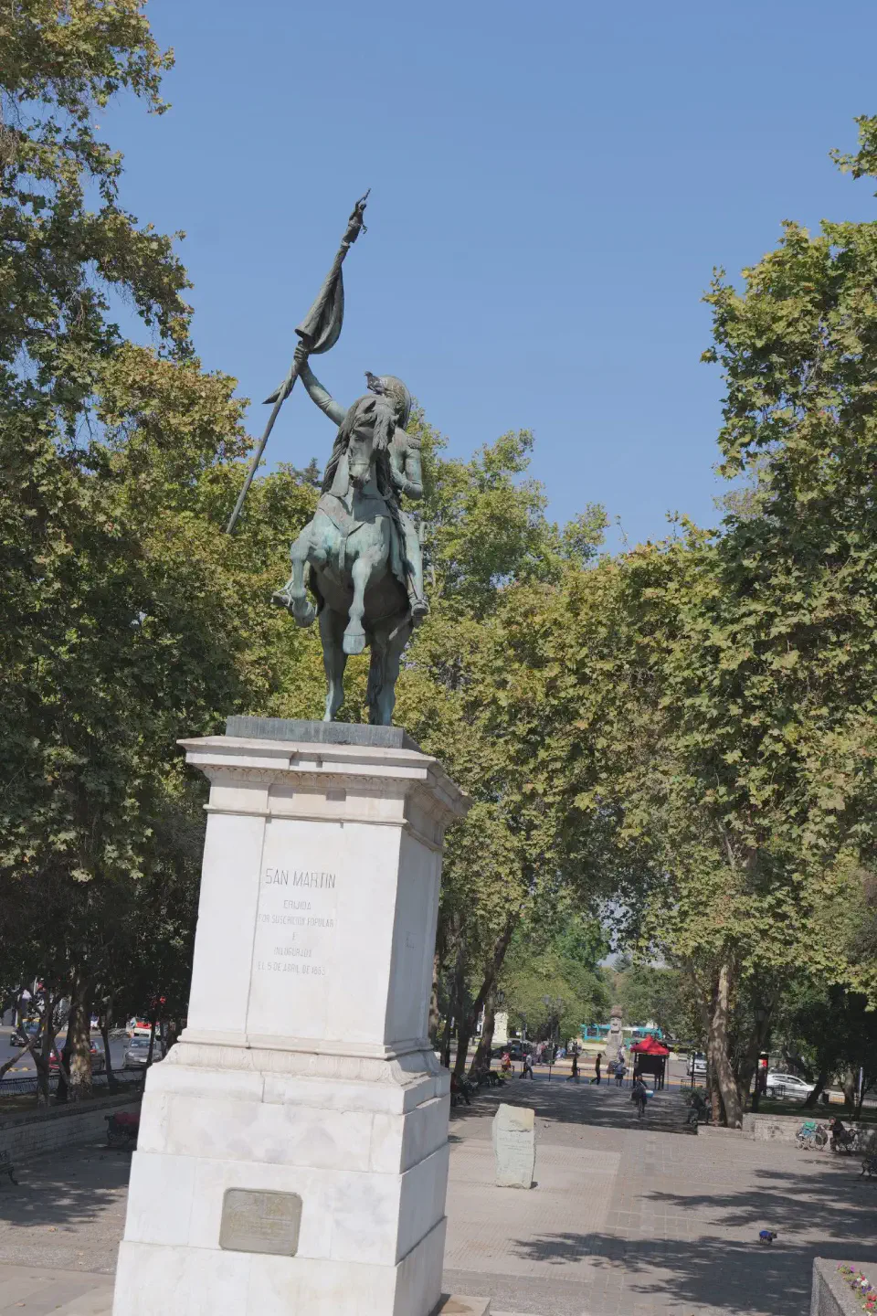 Reiterstatue von General San Martín in Santiago – ein Denkmal zu Ehren des argentinischen Freiheitshelden.