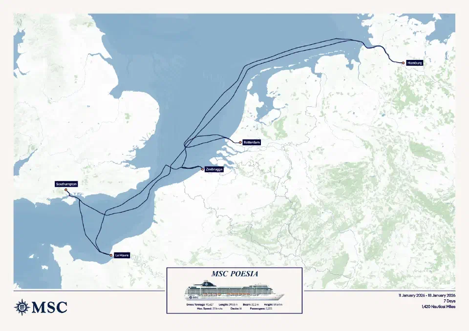 Metropolen Tour 2026 an Bord der MSC Poesia